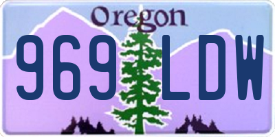 OR license plate 969LDW