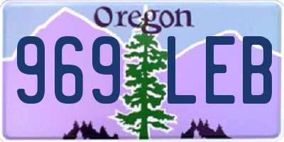 OR license plate 969LEB
