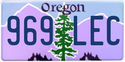 OR license plate 969LEC