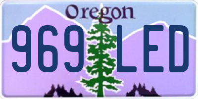 OR license plate 969LED