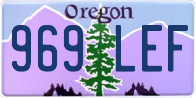 OR license plate 969LEF
