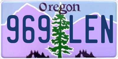 OR license plate 969LEN