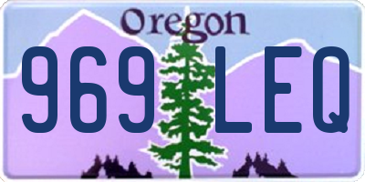 OR license plate 969LEQ