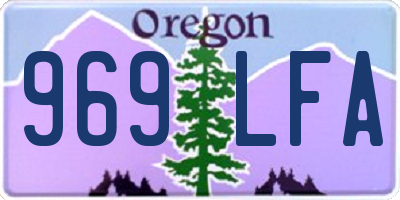 OR license plate 969LFA