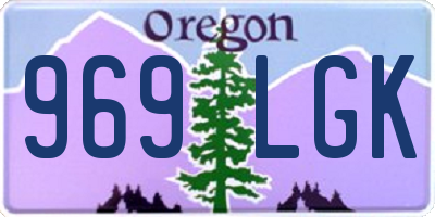 OR license plate 969LGK