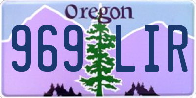 OR license plate 969LIR