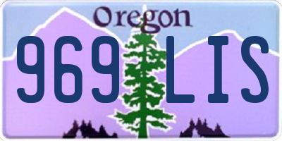 OR license plate 969LIS