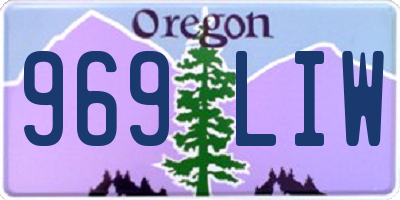 OR license plate 969LIW