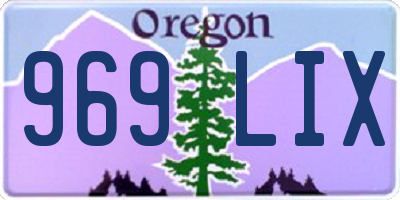 OR license plate 969LIX