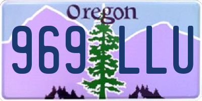 OR license plate 969LLU