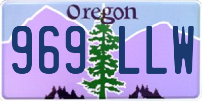 OR license plate 969LLW