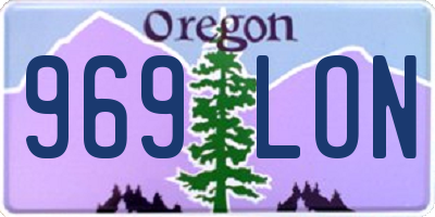 OR license plate 969LON