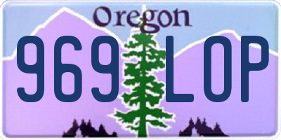 OR license plate 969LOP