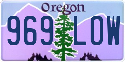 OR license plate 969LOW
