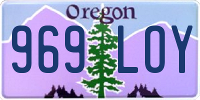 OR license plate 969LOY