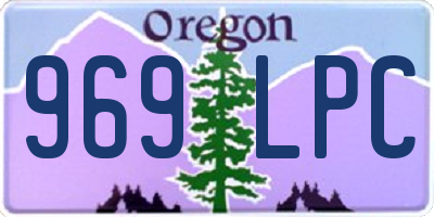 OR license plate 969LPC