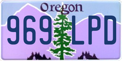 OR license plate 969LPD