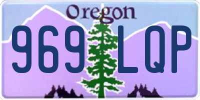 OR license plate 969LQP