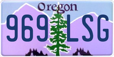 OR license plate 969LSG
