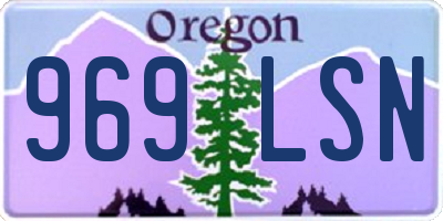 OR license plate 969LSN