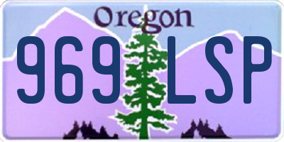 OR license plate 969LSP