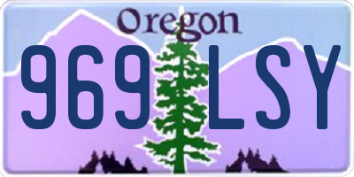 OR license plate 969LSY