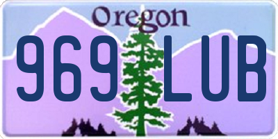 OR license plate 969LUB