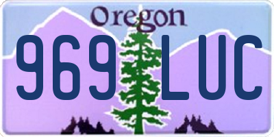 OR license plate 969LUC
