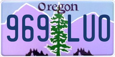 OR license plate 969LUO