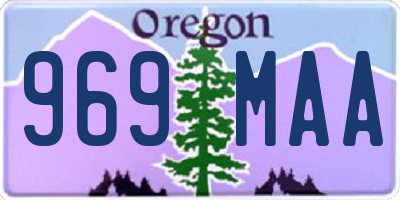 OR license plate 969MAA