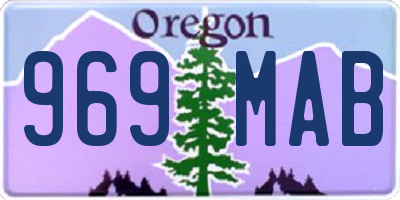 OR license plate 969MAB