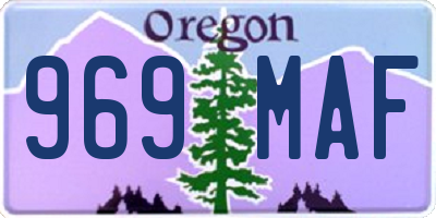 OR license plate 969MAF