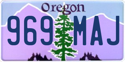 OR license plate 969MAJ