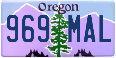 OR license plate 969MAL