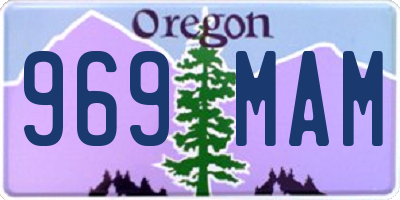 OR license plate 969MAM
