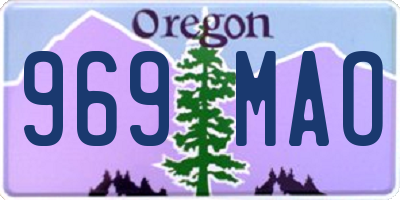 OR license plate 969MAO