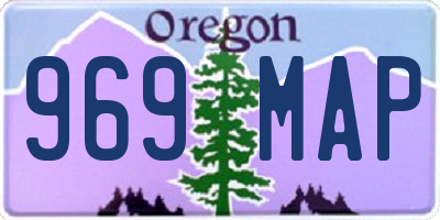 OR license plate 969MAP