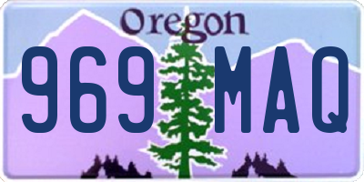 OR license plate 969MAQ