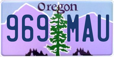 OR license plate 969MAU