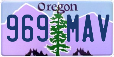 OR license plate 969MAV