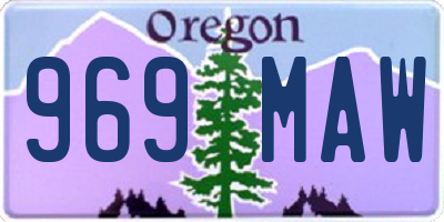 OR license plate 969MAW