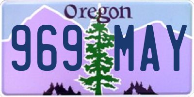 OR license plate 969MAY