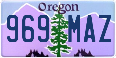 OR license plate 969MAZ