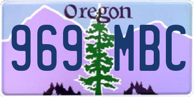OR license plate 969MBC