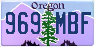 OR license plate 969MBF