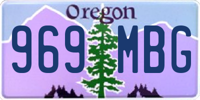 OR license plate 969MBG