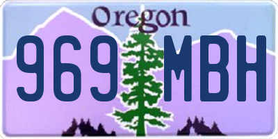 OR license plate 969MBH