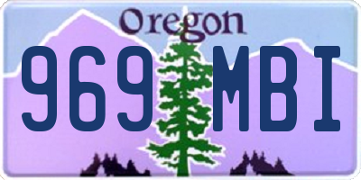 OR license plate 969MBI