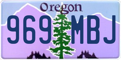 OR license plate 969MBJ