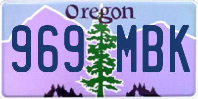 OR license plate 969MBK